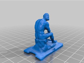 boxer rest sculptures greek art sculpture statue statuette 3d print model - Mito3D