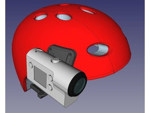 sony fdr-x3000x1000 casco de montaje lateral cámara 3d print model - Mito3D
