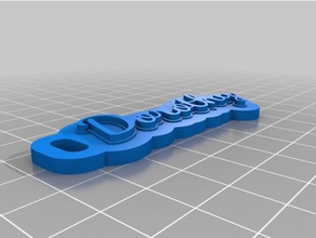dorothy anahtar etiketi Anahtarlık özelleştirilmiş 3d print model - Mito3D