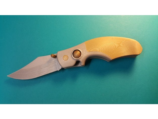 couteau astroller pliant &agrave cran darr&ecirct la main outils couteau- darrt- 3D print model - Mito3D