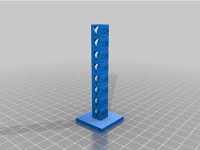 abs 260-225 temp calibration tower 3d printing tests customized 3d print model - Mito3D