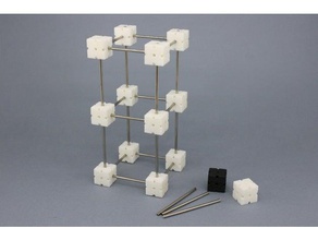 cube de l'organisation 3mm la construction cubo inox mini miniature ordenacin rack étagère étagères 3d print model - Mito3D