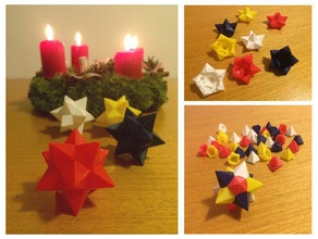 christmas star puzzle 55mm puzzles atry decoration 3d print model - Mito3D