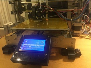 reprapdiscount gráfico completo a controlador inteligente titular 3d impressora os acessórios aup3steel 3d print model - Mito3D