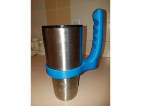 travel mug grip kitchen dining artic handle yeti 3d print model - Mito3D