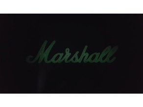 marshall logo fait le grand aimant de réfrigérateur l'art 3d print model - Mito3D
