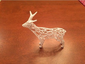 lace deer sculptures christmas holiday decoration reindeer 3d print model - Mito3D