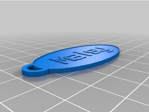 özel oval Anahtarlık benim 3d print model - Mito3D