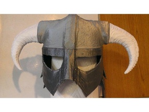 dovahkiin helm reforged props cosplay prop helmet skyrim 3d print model - Mito3D