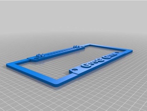 goog girl license plate cover 3d printing 3dprinting 3d print model - Mito3D