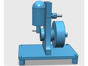 único cilindro oscilante motor a vapor 3d impressão 3d print model - Mito3D