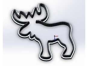 moose cookie cutter kitchen dining cookiecutter cristmas cristmastree solidworks 3d print model - Mito3D