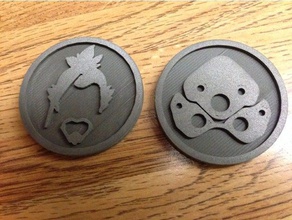 hanzo widowmaker tokens overwatch coins badges 3d print model - Mito3D
