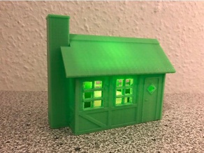 traditional half-timbered house led-tealight sculptures 3d print model - Mito3D