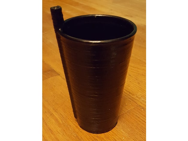 cup mit Stroh Container 3D print model - Mito3D