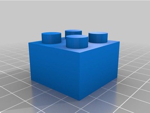 duplo 2x2 Bau - Spielzeug angepasst 3d print model - Mito3D