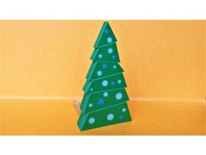 christmas tree three colours one extruder hobby arduino led xmas 3d print model - Mito3D