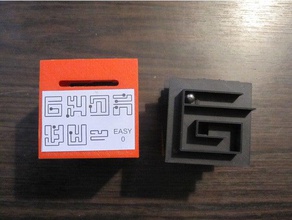 dentro de ze cubo fácil 0 puzzles Puzzle en 3d la bola teaser cerebro juego labirynt 3d print model - Mito3D
