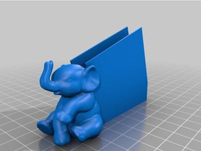 sitting elephant business card holder office gift novelties 3d print model - Mito3D