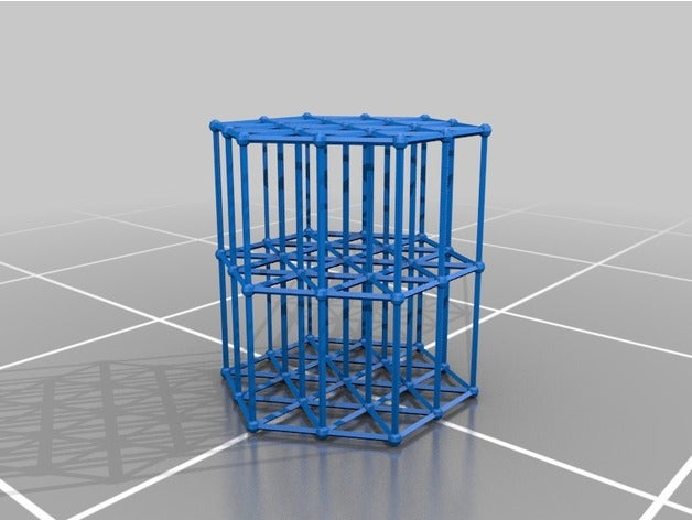 cristal hexagonal de la physique l'astronomie personnalisé 3D print model - Mito3D