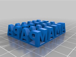 my customized stereo text sculptures 3d print model - Mito3D