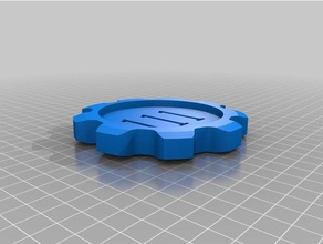 fallout vault 111 drink coaster kitchen dining 4 3d print model - Mito3D