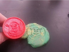 shrek damga oyuncaklar oyunlar clay çerez kesici disney yüz play doh play-doh 3d print model - Mito3D