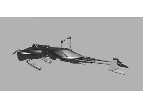 speeder drone monte rc vehículos diydrones speederbike starwars star wars 3d print model - Mito3D