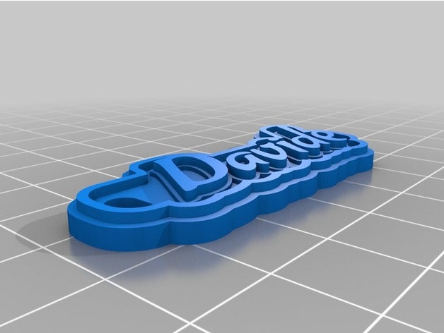 davide keychains customized 3D print model - Mito3D