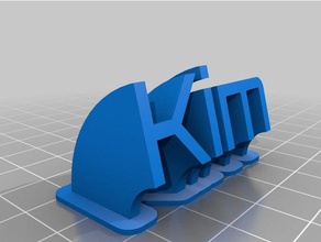 my customized sweeping name plate- kim office 3d print model - Mito3D
