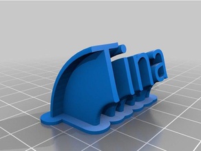 mi personalizados de barrido nombre la placa - tina oficina 3d print model - Mito3D