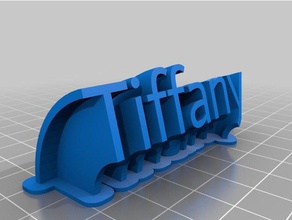 my customized sweeping name plate- tiffany office 3d print model - Mito3D