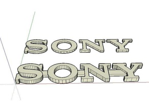 el logotipo de sony tomado vector original 3d impresoras 3d print model - Mito3D