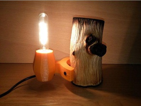 wood lamp decor 3d print model - Mito3D