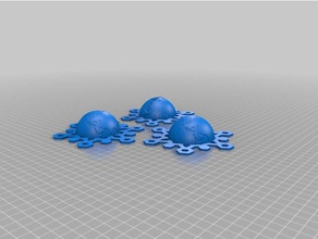 triple snowflake props 3d print model - Mito3D