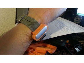 xiaomi mi band holder onwatch casio22mm belt electronics 3d print model - Mito3D