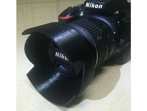 nikon hb-69 18-55mm vrii nova capa de lente câmera câmara fotografia 3d print model - Mito3D