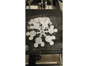 mickey mouse snow flake decor disney flat holidays holiday snowflake 3d print model - Mito3D