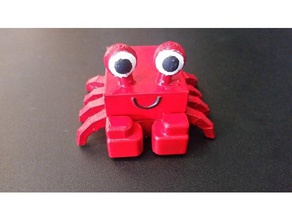 3d block zoo crab animals cute fun 3d print model - Mito3D