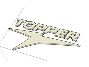 logo-topper 3d Drucker 3d print model - Mito3D