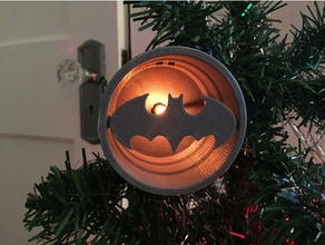 batman bat signal tree ornament toys games christmas christmass 3d print model - Mito3D