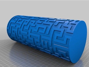 Zylinder Labyrinth Kunst 3d print model - Mito3D