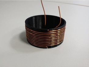 variable cylindrical air core coil holder inductor electronics 3d print model - Mito3D