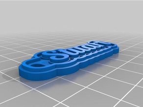 özelleştirilmiş çok satırlı etiket anahtarlığım Anahtarlık 3d print model - Mito3D