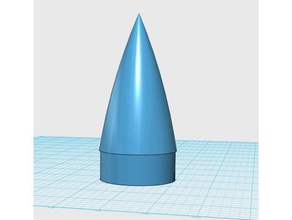 rocket nosecone 5052mm tube replacement parts flying model rocketry rockets 3d print model - Mito3D