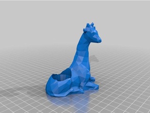 jirafa maceta al aire libre jardín 3d print model - Mito3D