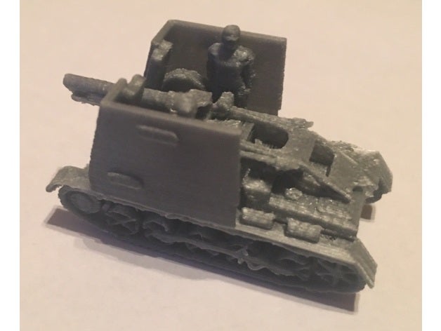 15cm sig33 auf panzer 1100 vehicles 1-100 flames war germany wwii 3D print model - Mito3D