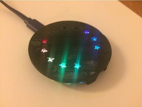 circuit playground projection shield electronics lights neopixels round board stars 3d print model - Mito3D