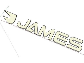 logo james uruguai sinais logotipos 3d print model - Mito3D