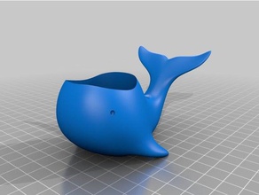 pinksie baleine de lumière thé détenteur la bougie décor 3d print model - Mito3D